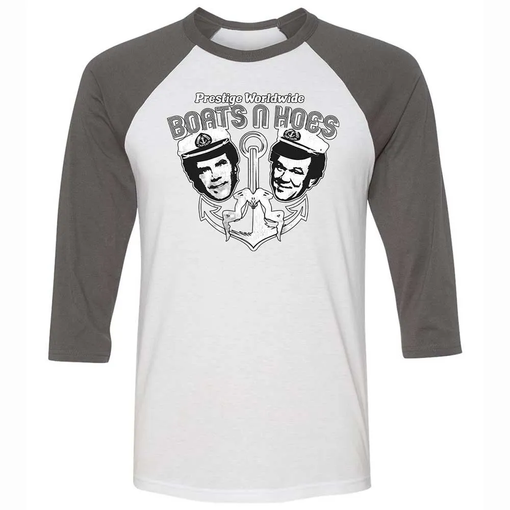 Unisex 3/4 Baseball Tee - 9EJ53JFL - White/Asphalt - 2