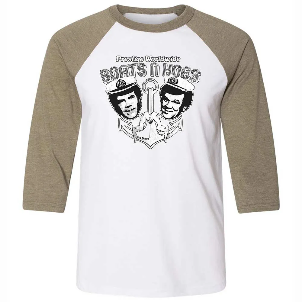 Unisex 3/4 Baseball Tee - 9EJ53JFL - White/Heather Olive - 4