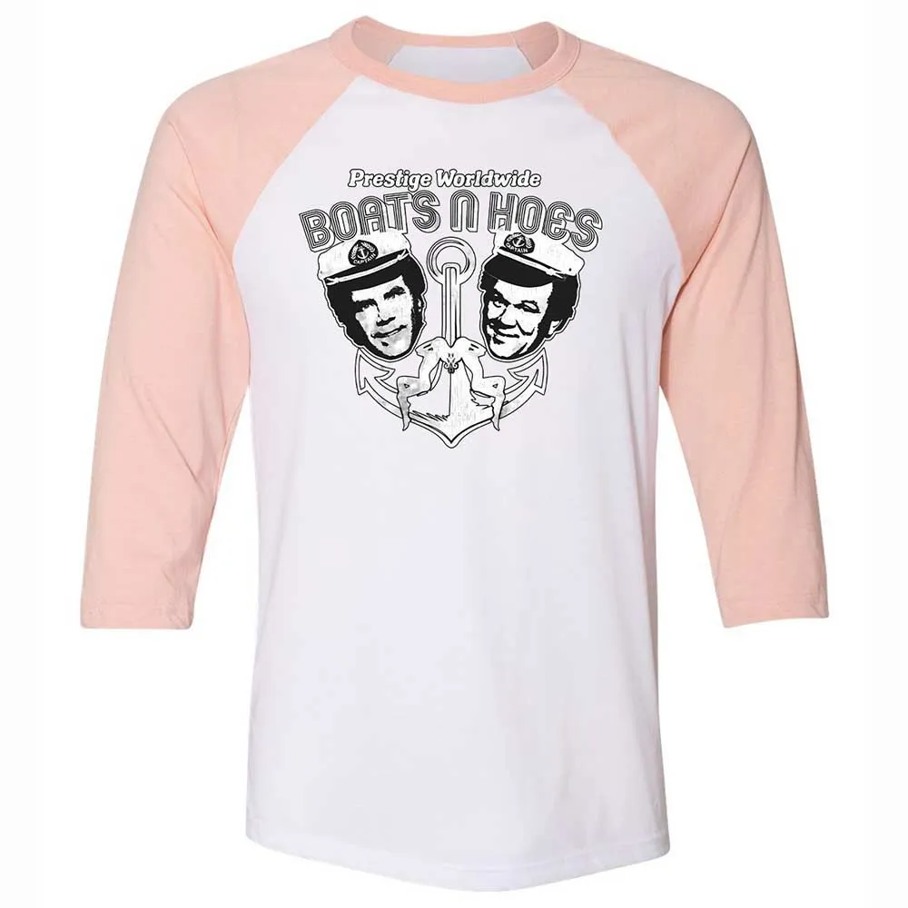 Unisex 3/4 Baseball Tee - 9EJ53JFL - White/Heather Peach - 5