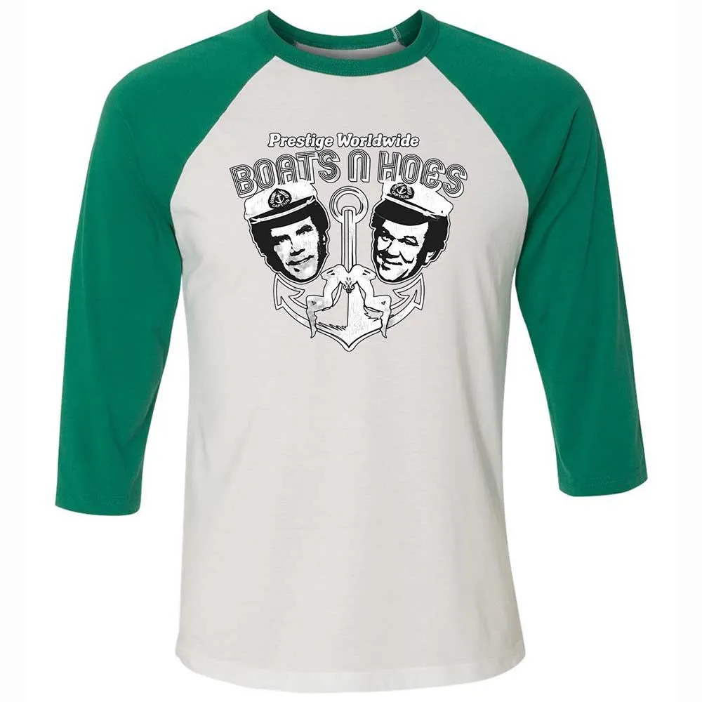 Unisex 3/4 Baseball Tee - 9EJ53JFL - White/Kelly - 6