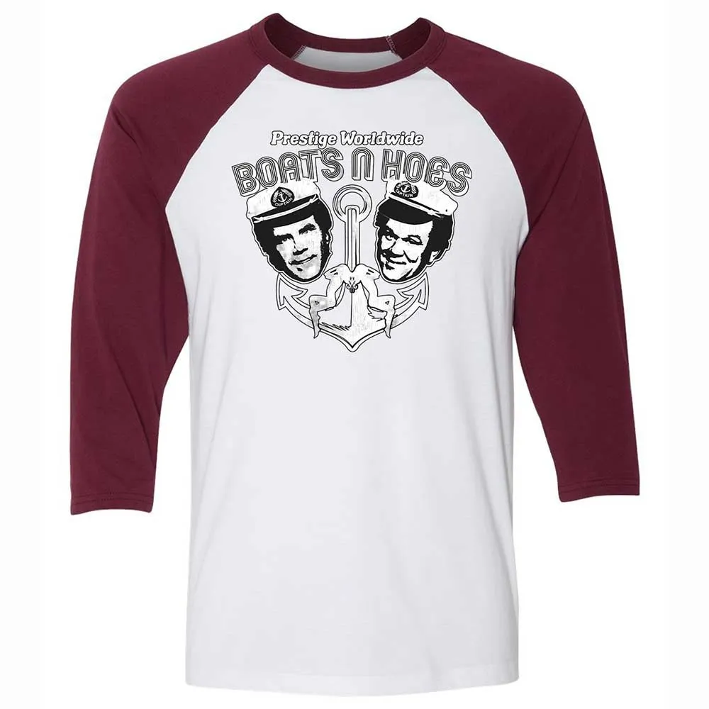 Unisex 3/4 Baseball Tee - 9EJ53JFL - White/Maroon - 7