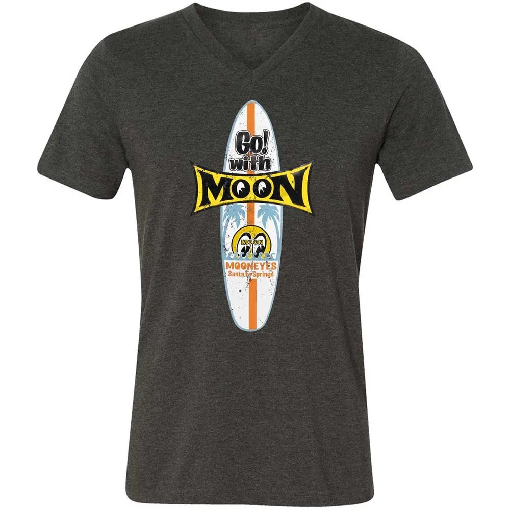 Unisex V-Neck T-Shirt - KY7N5KS7 - Dark Grey Heather - 9