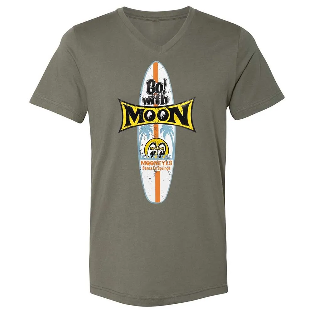 Unisex V-Neck T-Shirt - KY7N5KS7 - Military Green - 11
