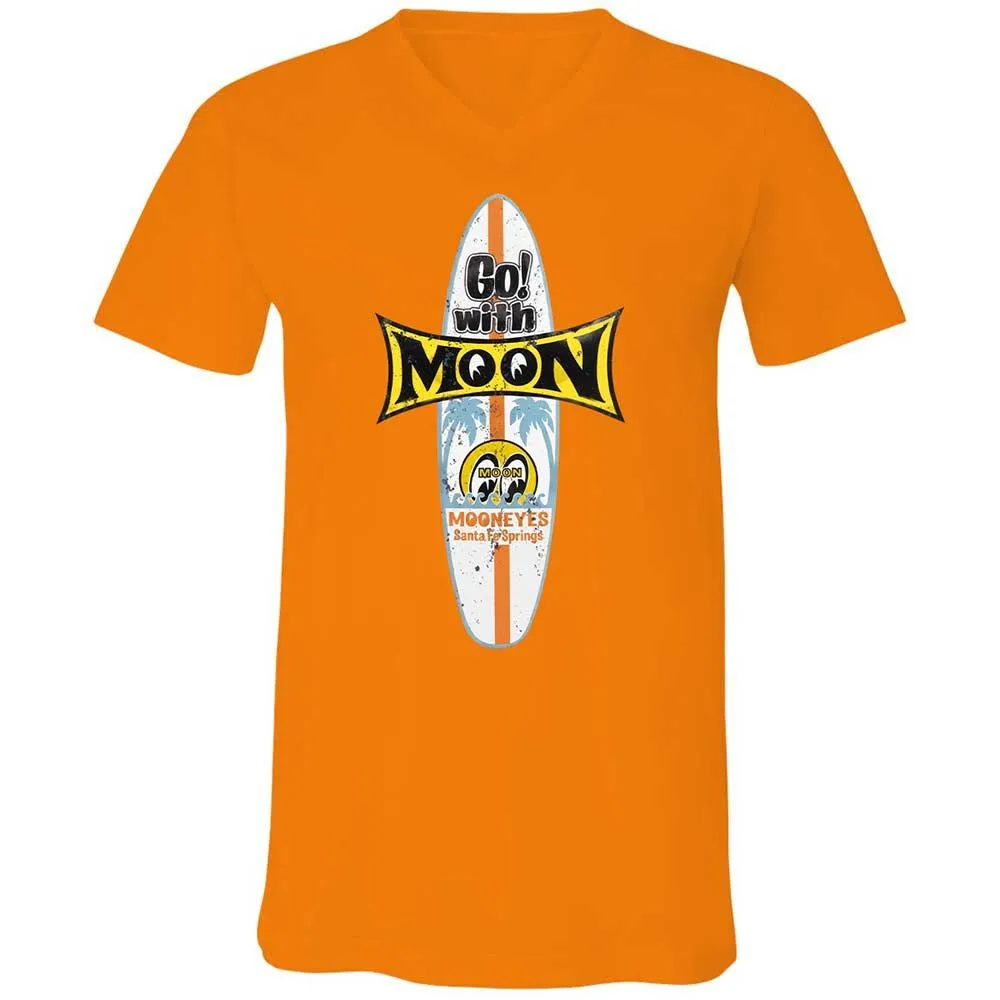 Unisex V-Neck T-Shirt - KY7N5KS7 - Orange - 12