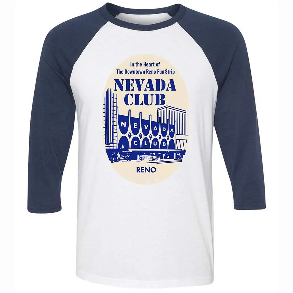 Unisex 3/4 Baseball Tee - KHRFMWW7 - White/Navy - 8