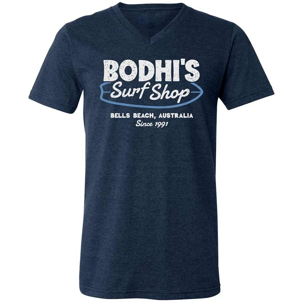 Unisex V-Neck T-Shirt - 3DWCAH4P - Heather Navy - 3