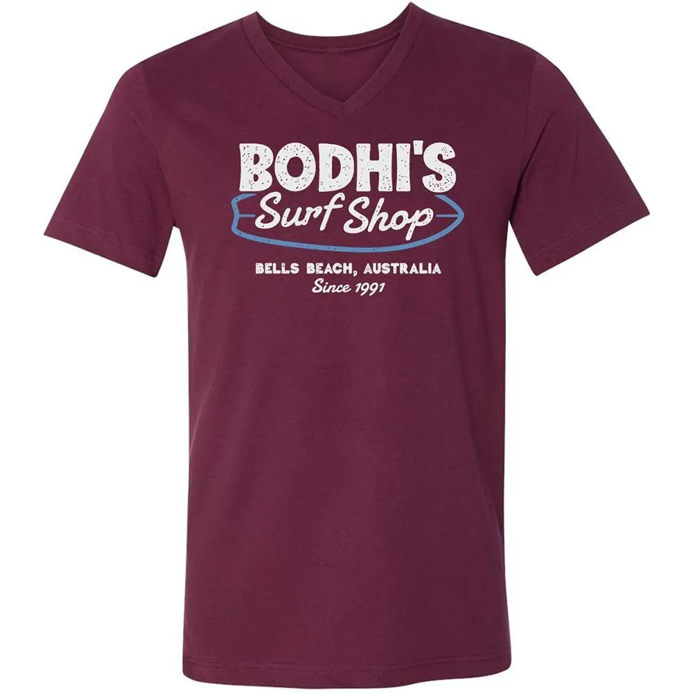 Unisex V-Neck T-Shirt - 3DWCAH4P - Maroon - 8