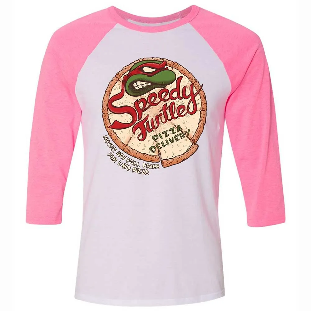 Unisex 3/4 Baseball Tee - JVMRQLHP - White/Neon Pink - 12