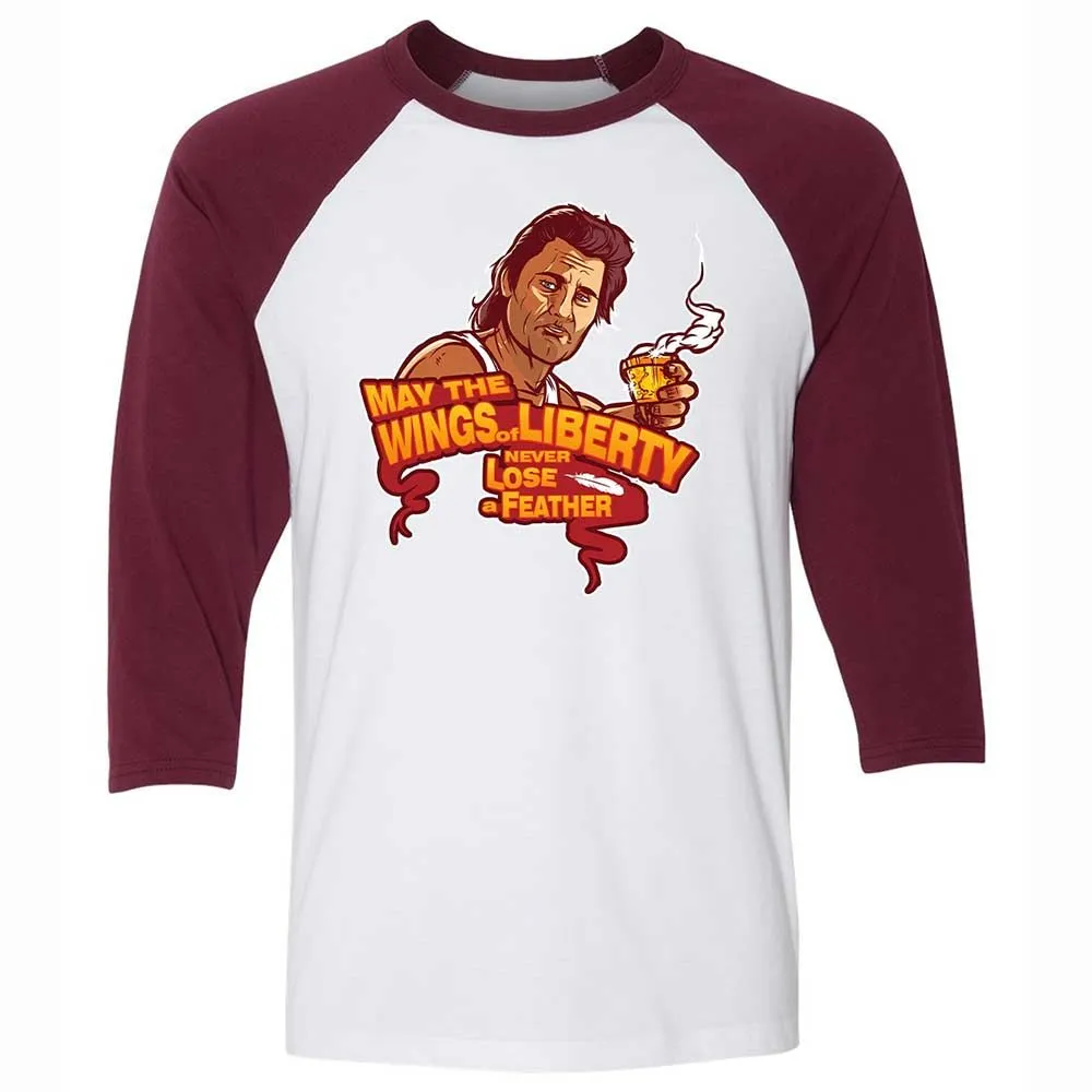 Unisex 3/4 Baseball Tee - 4RSG749E - White/Maroon - 7