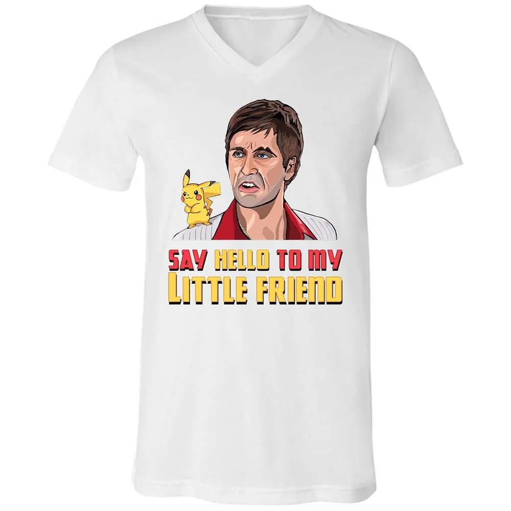 Unisex V-Neck T-Shirt - W9GQA2XH - White - 16
