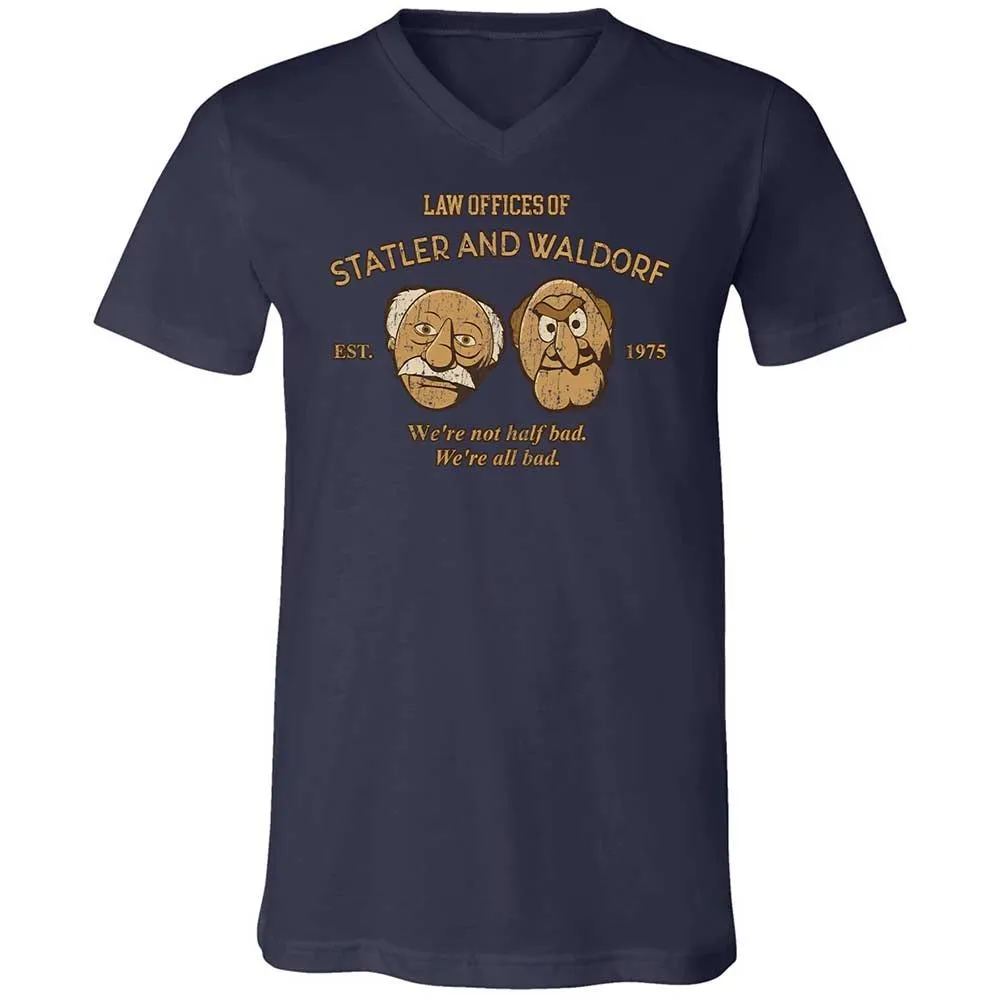 Unisex V-Neck T-Shirt - 1VMU8ZUK - Navy - 2