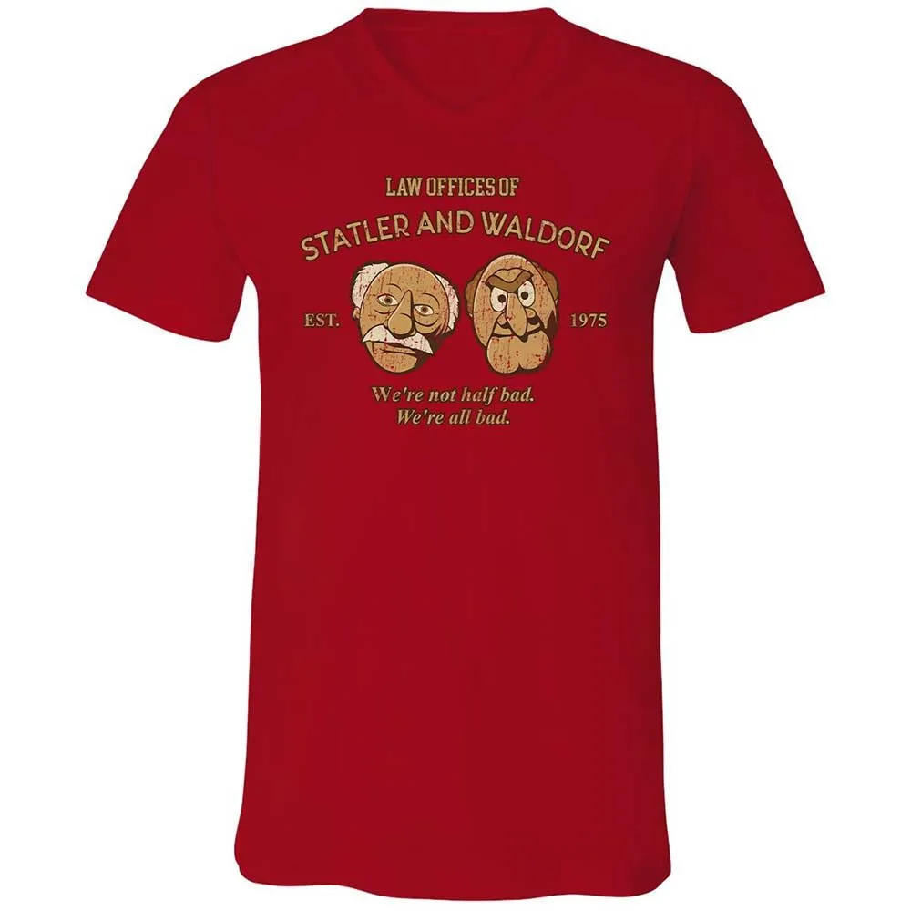Unisex V-Neck T-Shirt - 1VMU8ZUK - Red - 6