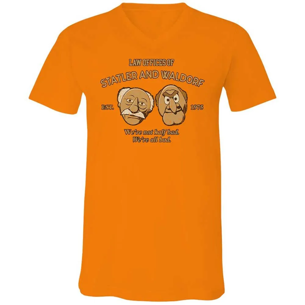 Unisex V-Neck T-Shirt - 1VMU8ZUK - Orange - 12