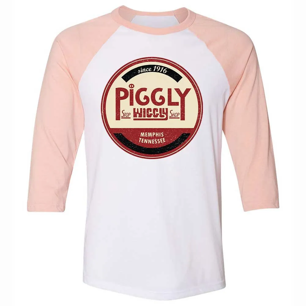 Unisex 3/4 Baseball Tee - 7G2F7J8Z - White/Heather Peach - 5