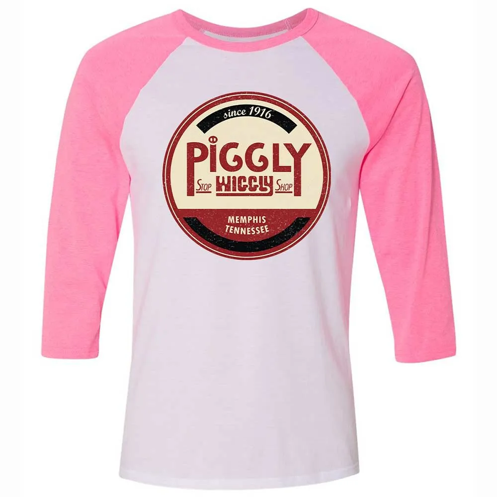 Unisex 3/4 Baseball Tee - 7G2F7J8Z - White/Neon Pink - 12