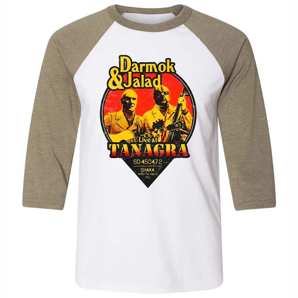 Unisex 3/4 Baseball Tee - 2H5G62UU - White/Heather Olive - 4