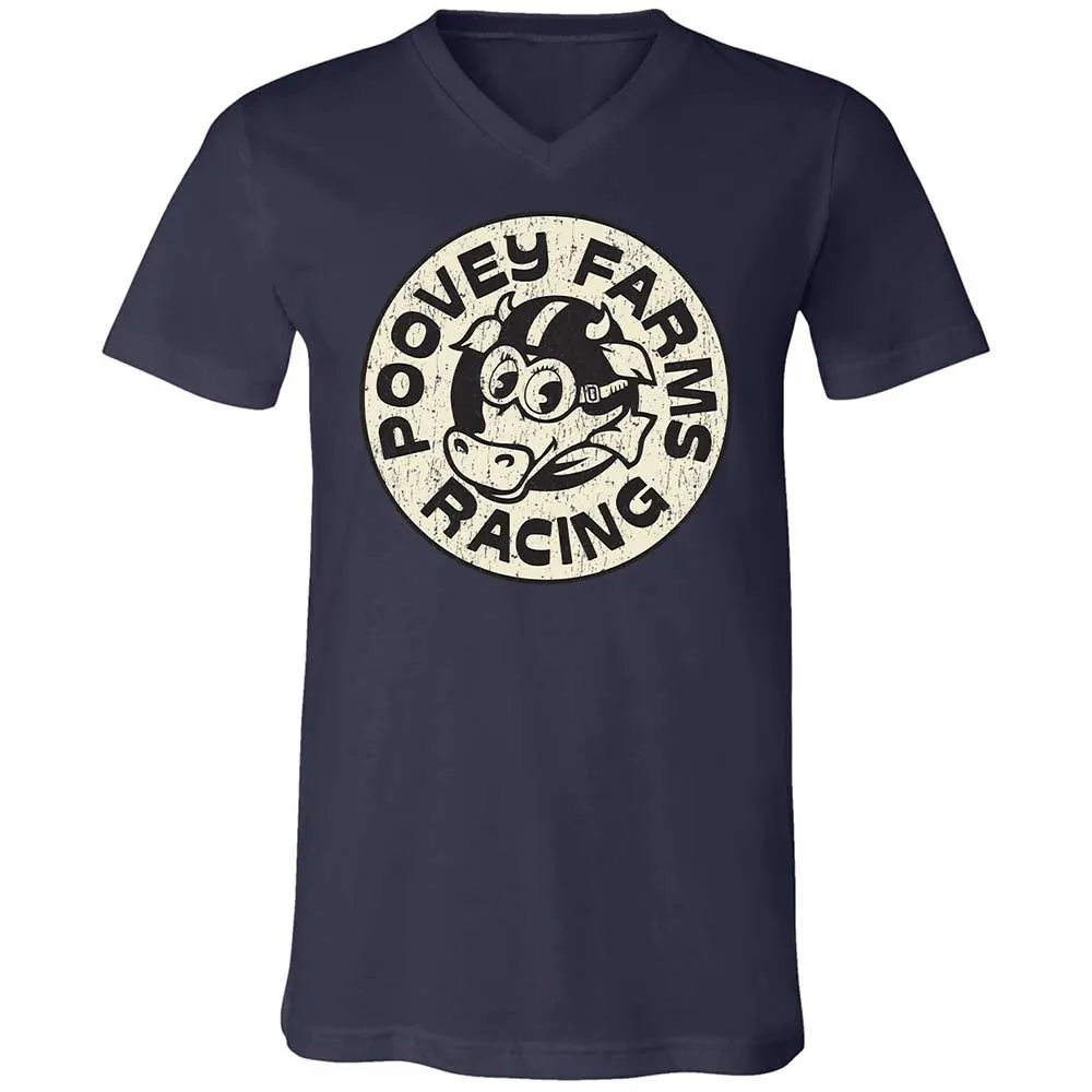 Unisex V-Neck T-Shirt - 3VRTYB4L - Navy - 2