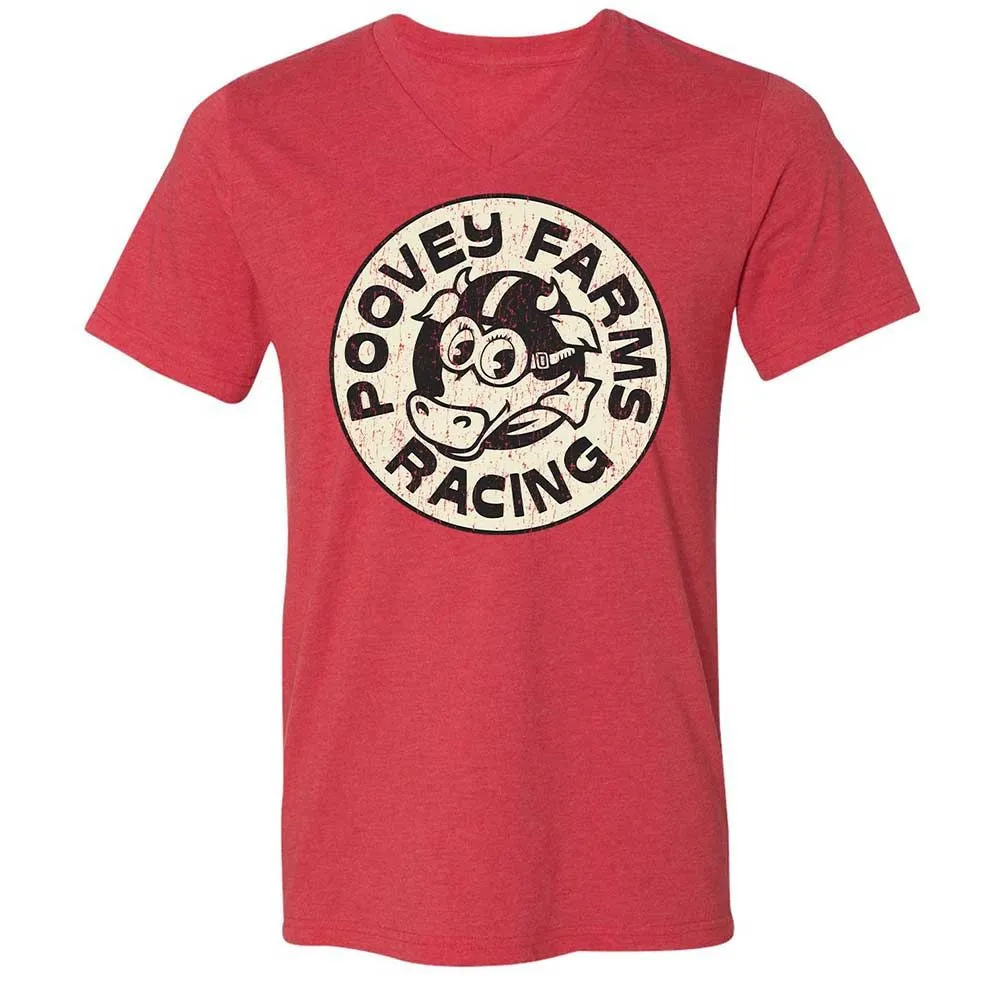 Unisex V-Neck T-Shirt - 3VRTYB4L - Heather Red - 7