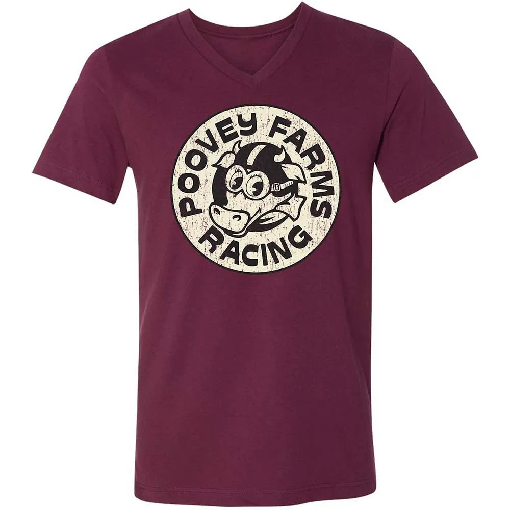 Unisex V-Neck T-Shirt - 3VRTYB4L - Maroon - 8