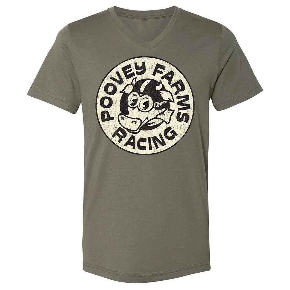 Unisex V-Neck T-Shirt - 3VRTYB4L - Military Green - 11