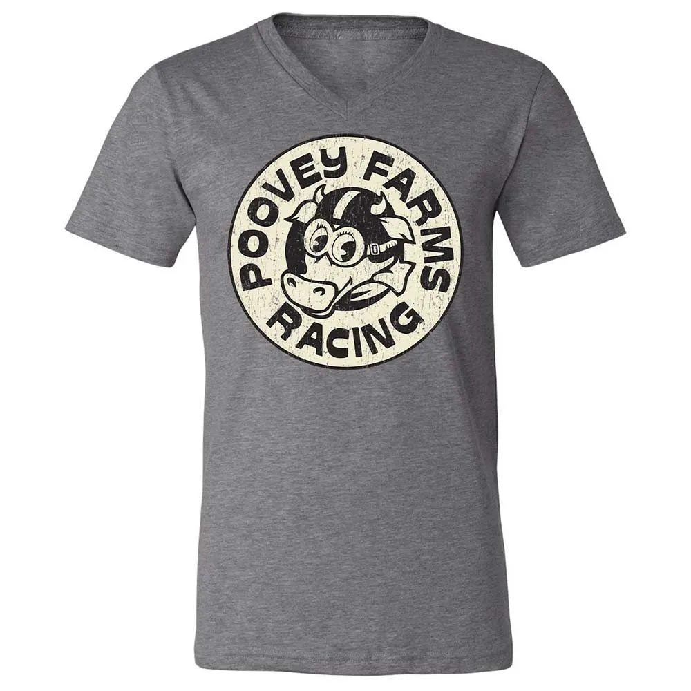 Unisex V-Neck T-Shirt - 3VRTYB4L - Deep Heather - 14
