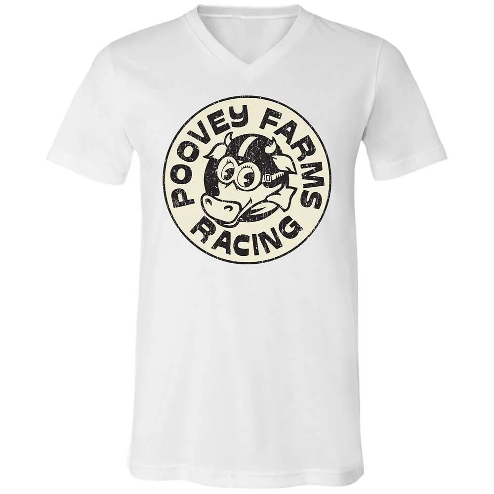 Unisex V-Neck T-Shirt - 3VRTYB4L - White - 16