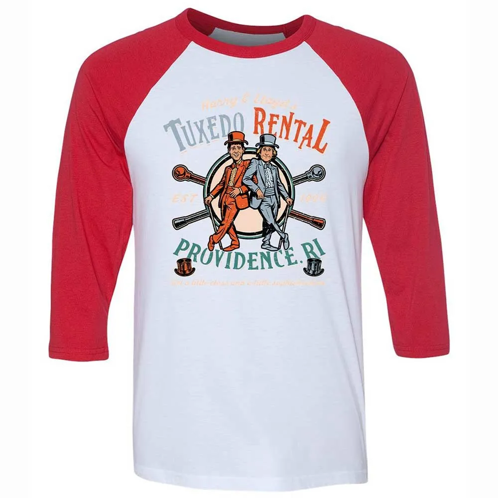 Unisex 3/4 Baseball Tee - SRH6DSX3 - White/Red - 9