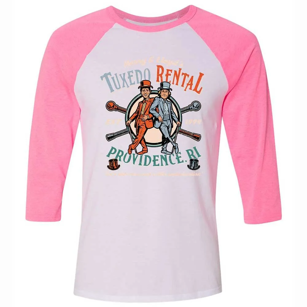 Unisex 3/4 Baseball Tee - SRH6DSX3 - White/Neon Pink - 12