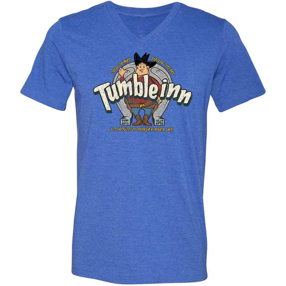 Unisex V-Neck T-Shirt - 6B7BKZ38 - Heather True Royal - 5