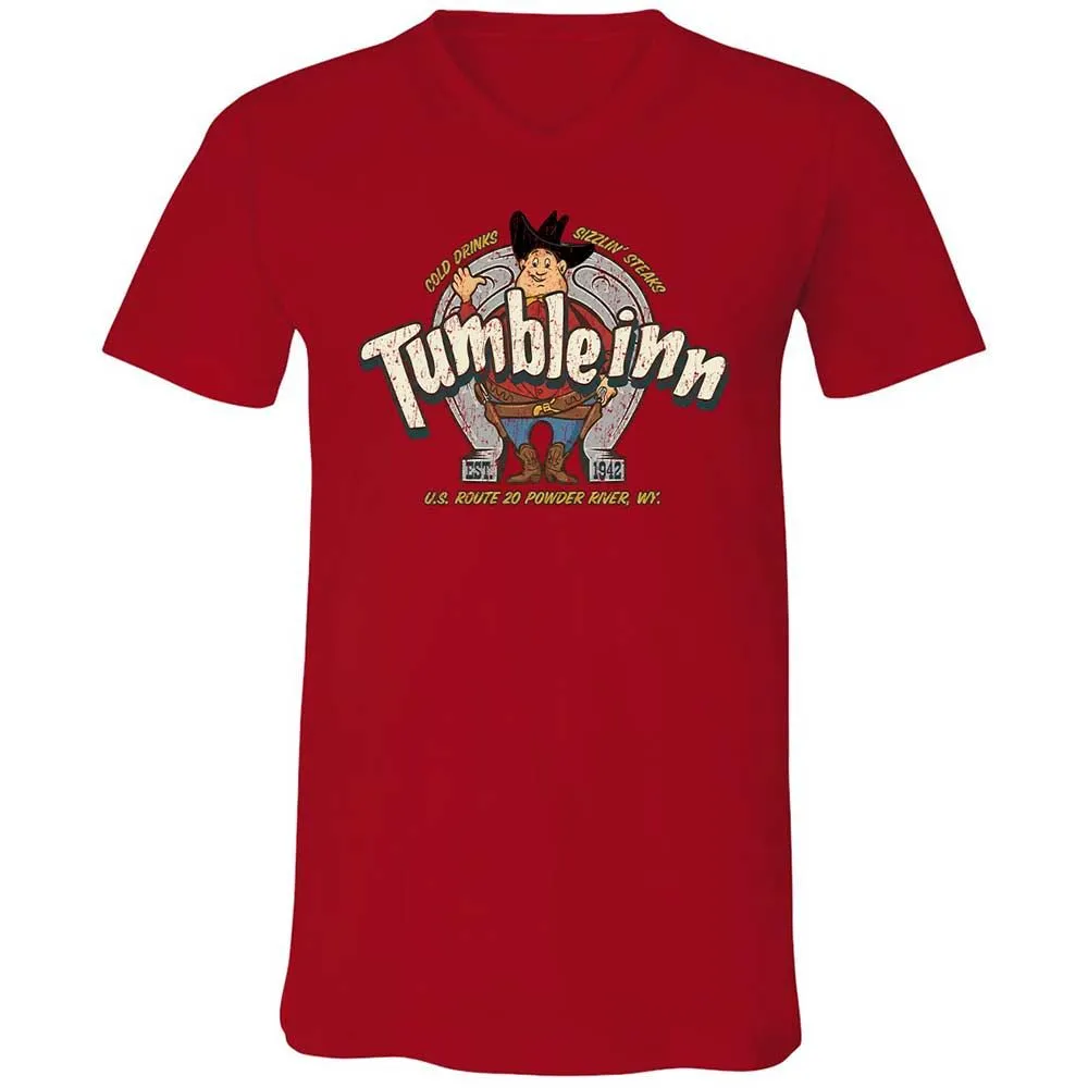 Unisex V-Neck T-Shirt - 6B7BKZ38 - Red - 6