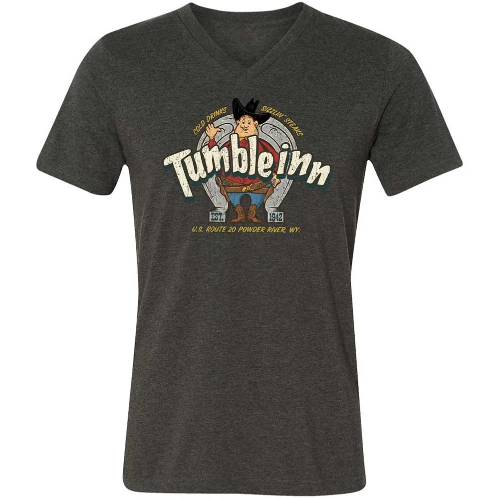 Unisex V-Neck T-Shirt - 6B7BKZ38 - Dark Grey Heather - 9