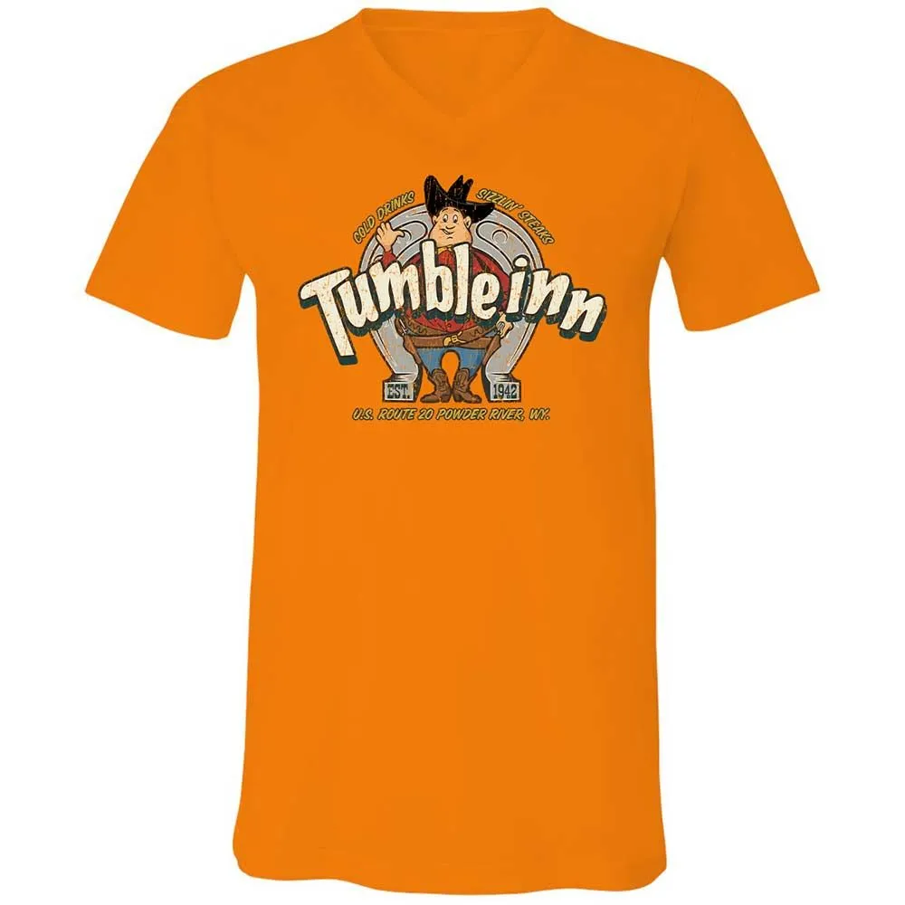 Unisex V-Neck T-Shirt - 6B7BKZ38 - Orange - 12