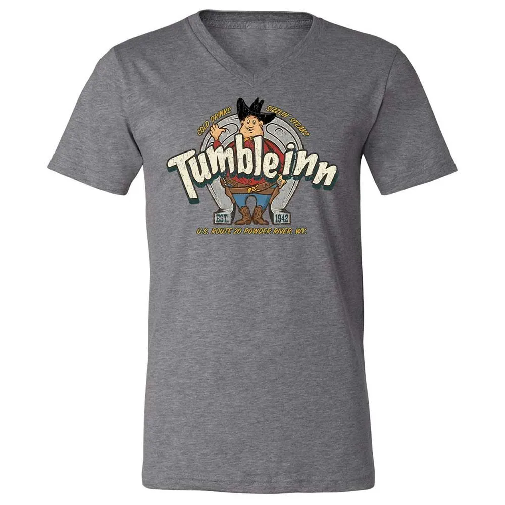 Unisex V-Neck T-Shirt - 6B7BKZ38 - Deep Heather - 14
