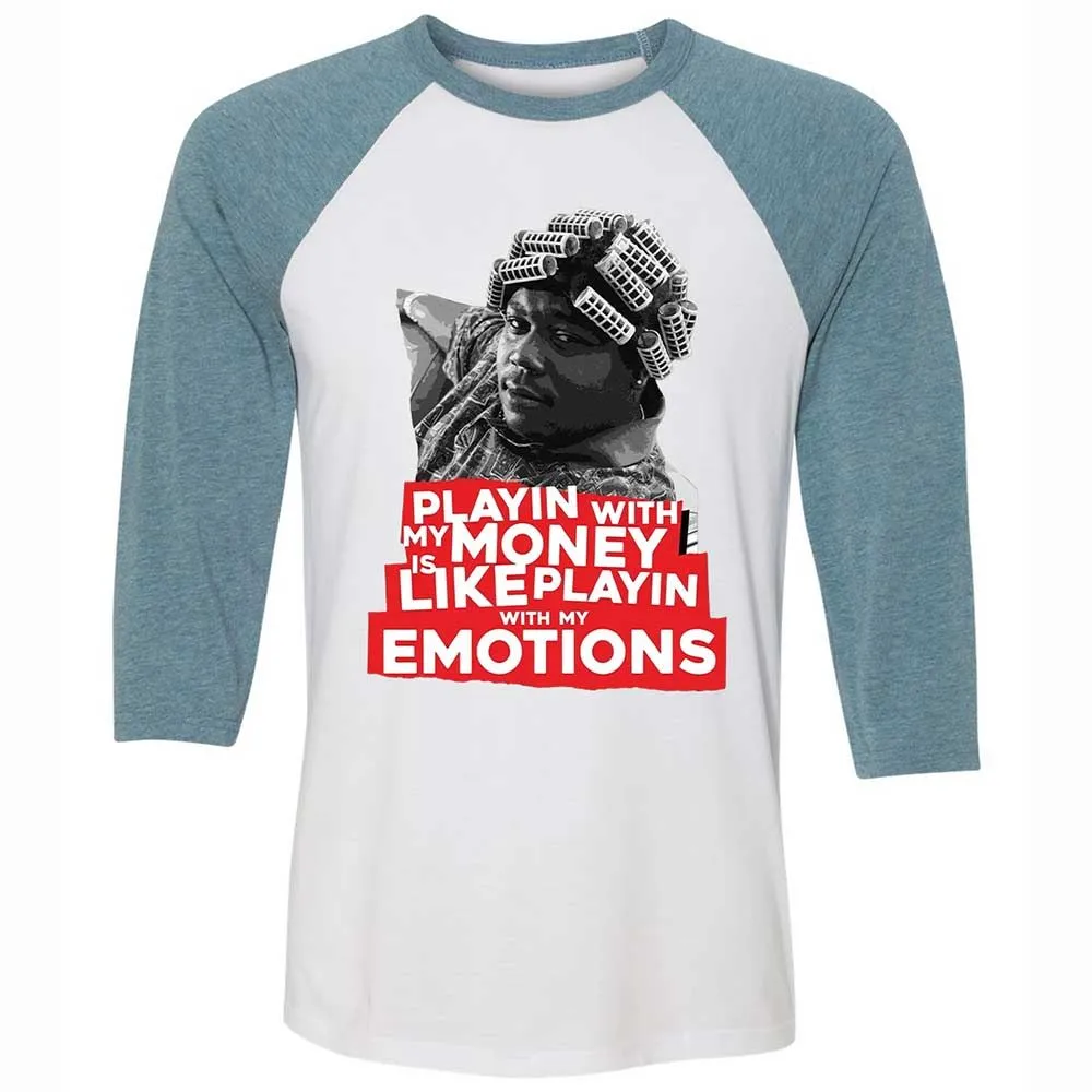Unisex 3/4 Baseball Tee - JFY5HSYJ - White/Denim - 3