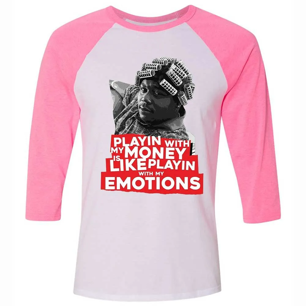 Unisex 3/4 Baseball Tee - JFY5HSYJ - White/Neon Pink - 12