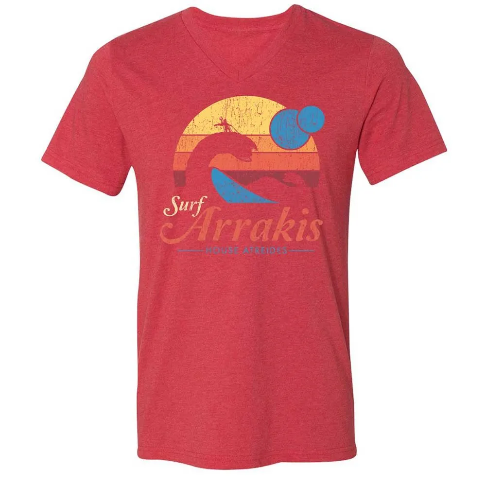 Unisex V-Neck T-Shirt - R8HHV14L - Heather Red - 7