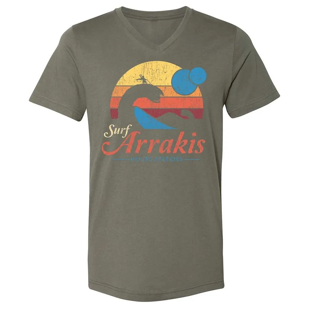 Unisex V-Neck T-Shirt - R8HHV14L - Military Green - 11