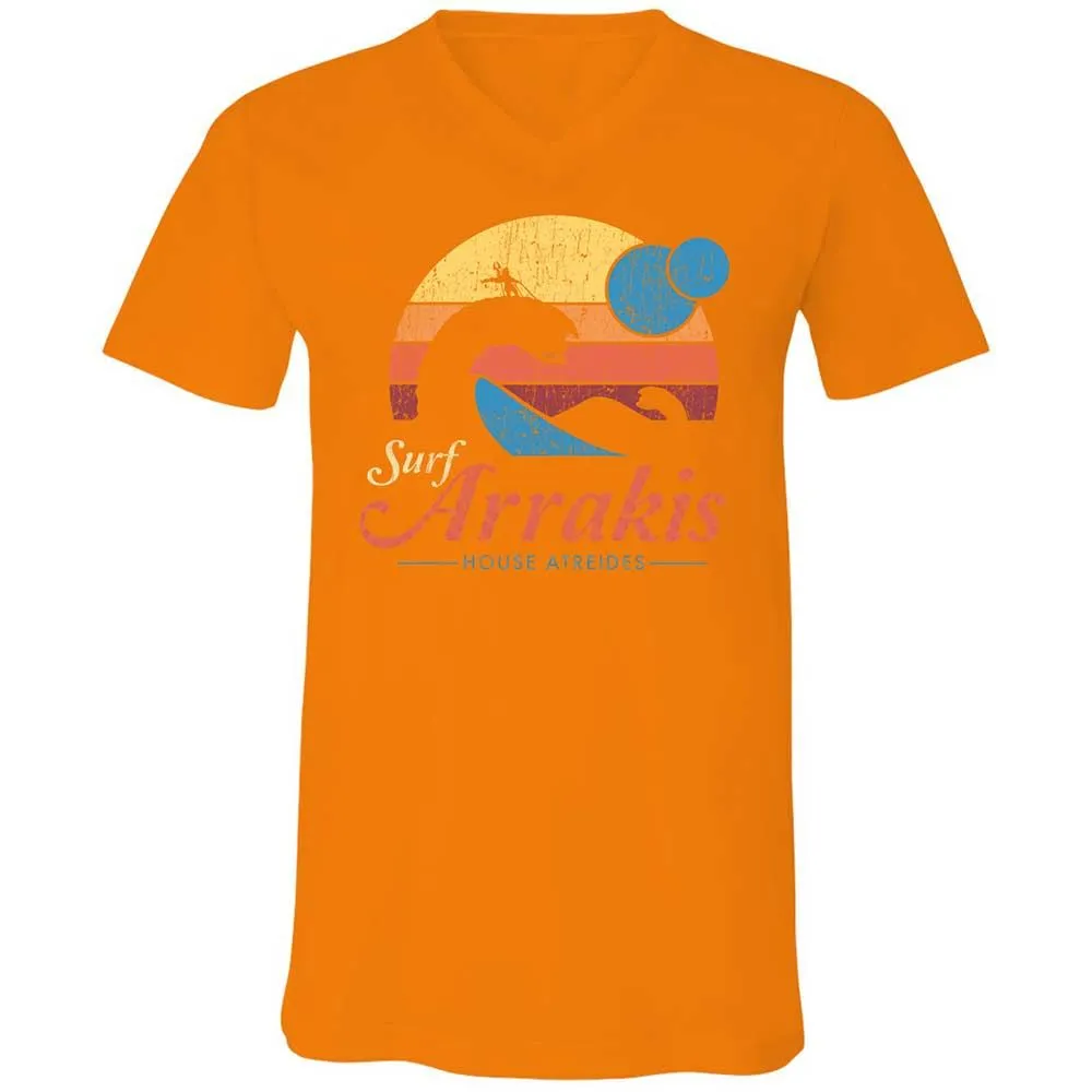 Unisex V-Neck T-Shirt - R8HHV14L - Orange - 12