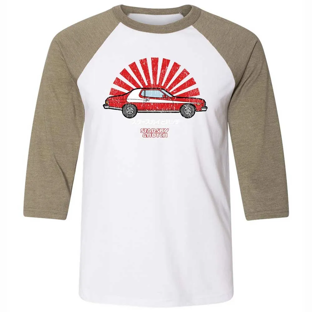Unisex 3/4 Baseball Tee - GUUYLYTQ - White/Heather Olive - 4
