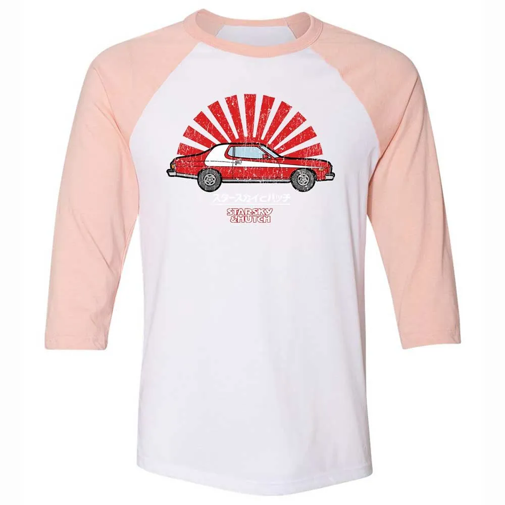 Unisex 3/4 Baseball Tee - GUUYLYTQ - White/Heather Peach - 5
