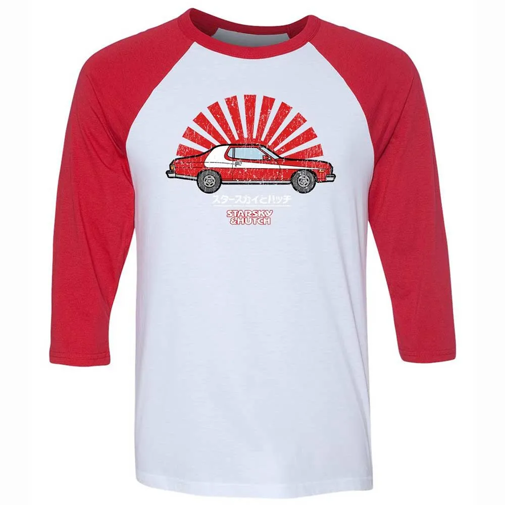 Unisex 3/4 Baseball Tee - GUUYLYTQ - White/Red - 9