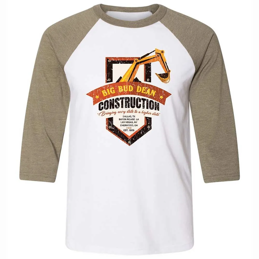 Unisex 3/4 Baseball Tee - AE3DNXRY - White/Heather Olive - 4