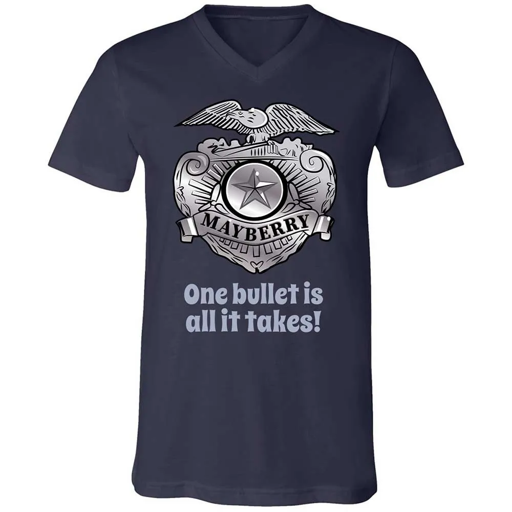 Unisex V-Neck T-Shirt - S3N4JZDA - Navy - 2