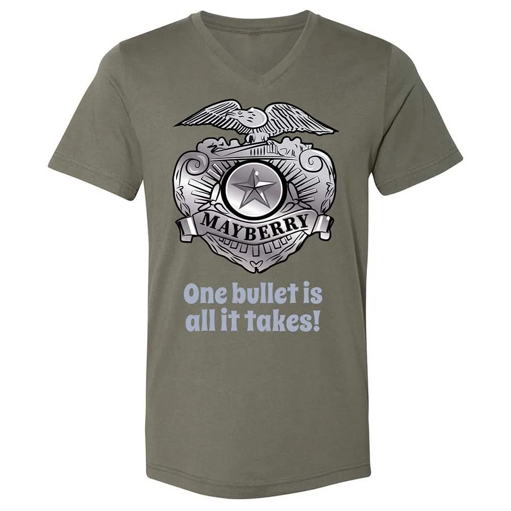 Unisex V-Neck T-Shirt - S3N4JZDA - Military Green - 11