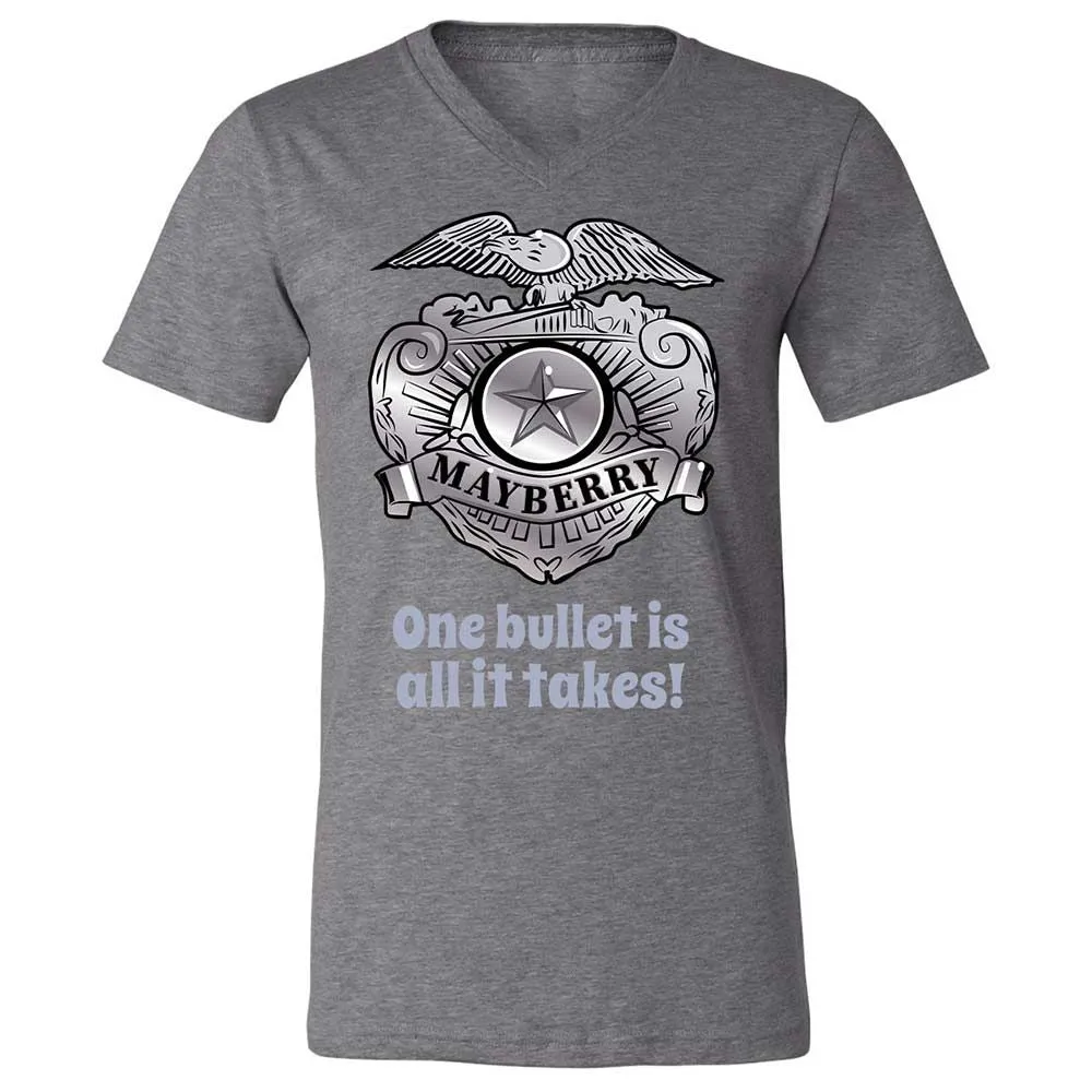 Unisex V-Neck T-Shirt - S3N4JZDA - Deep Heather - 14