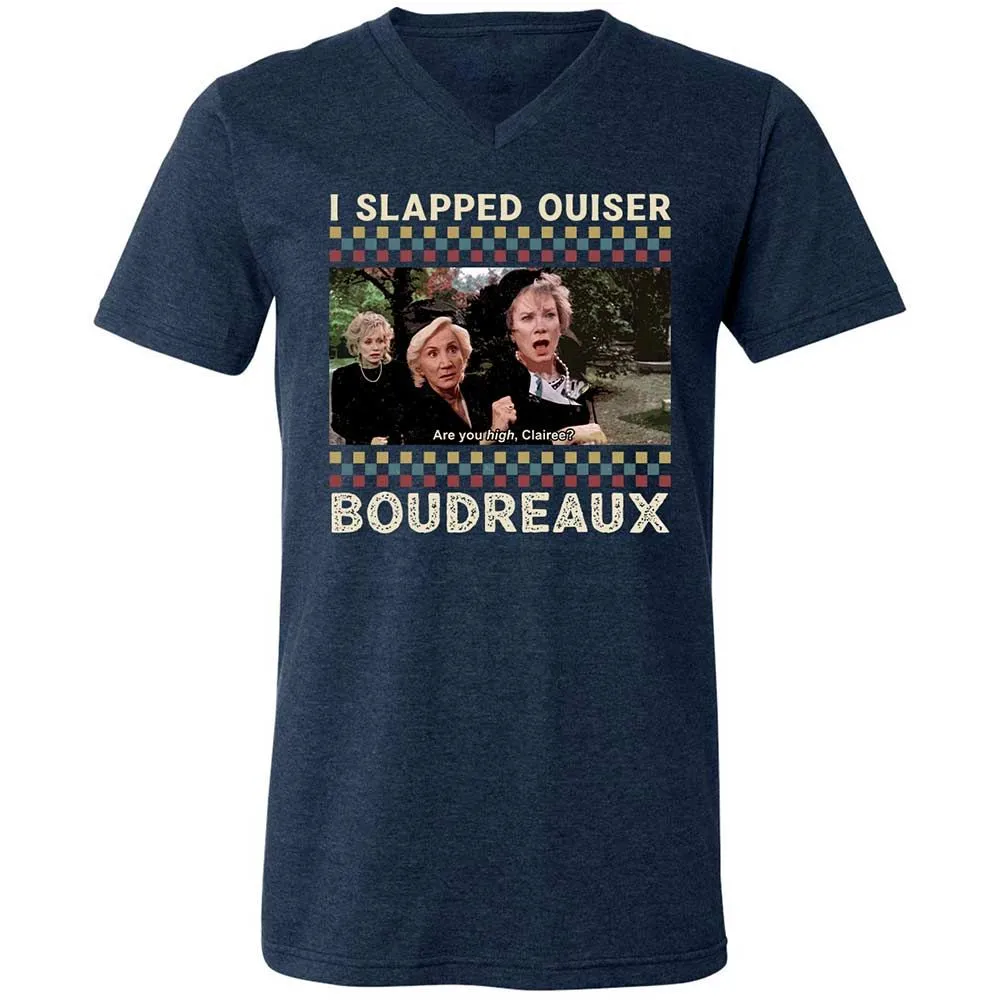 Unisex V-Neck T-Shirt - SJ52SQH4 - Heather Navy - 3