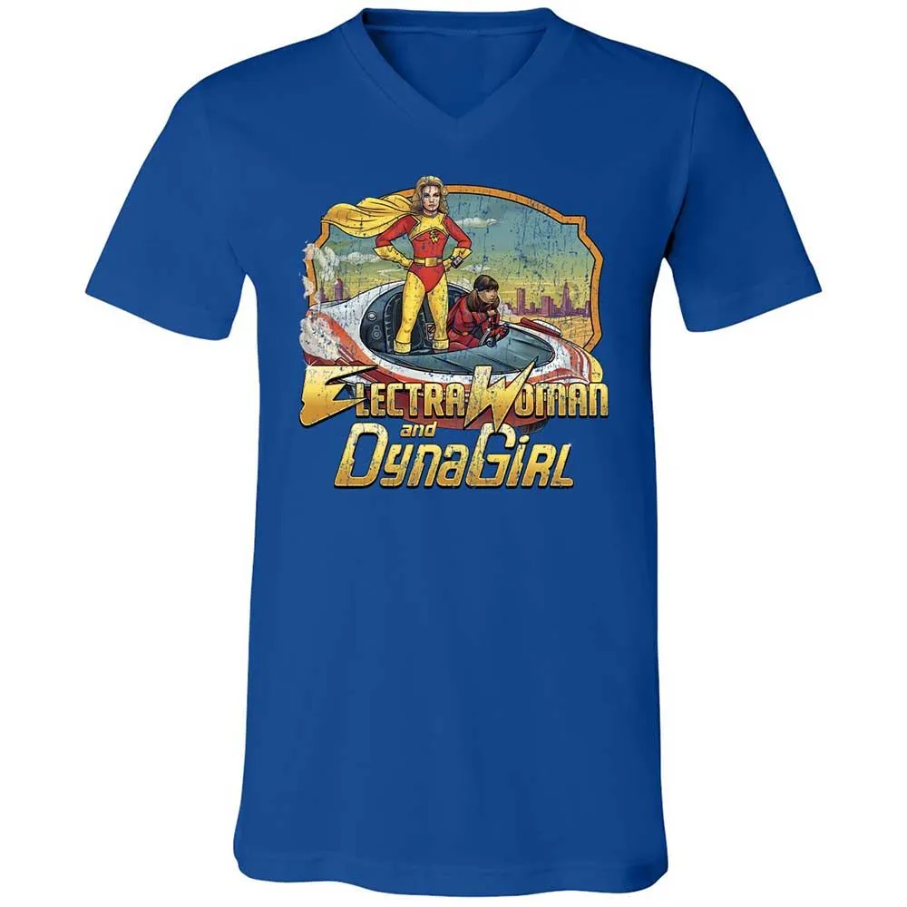 Unisex V-Neck T-Shirt - YE4TCBSK - True Royal - 4
