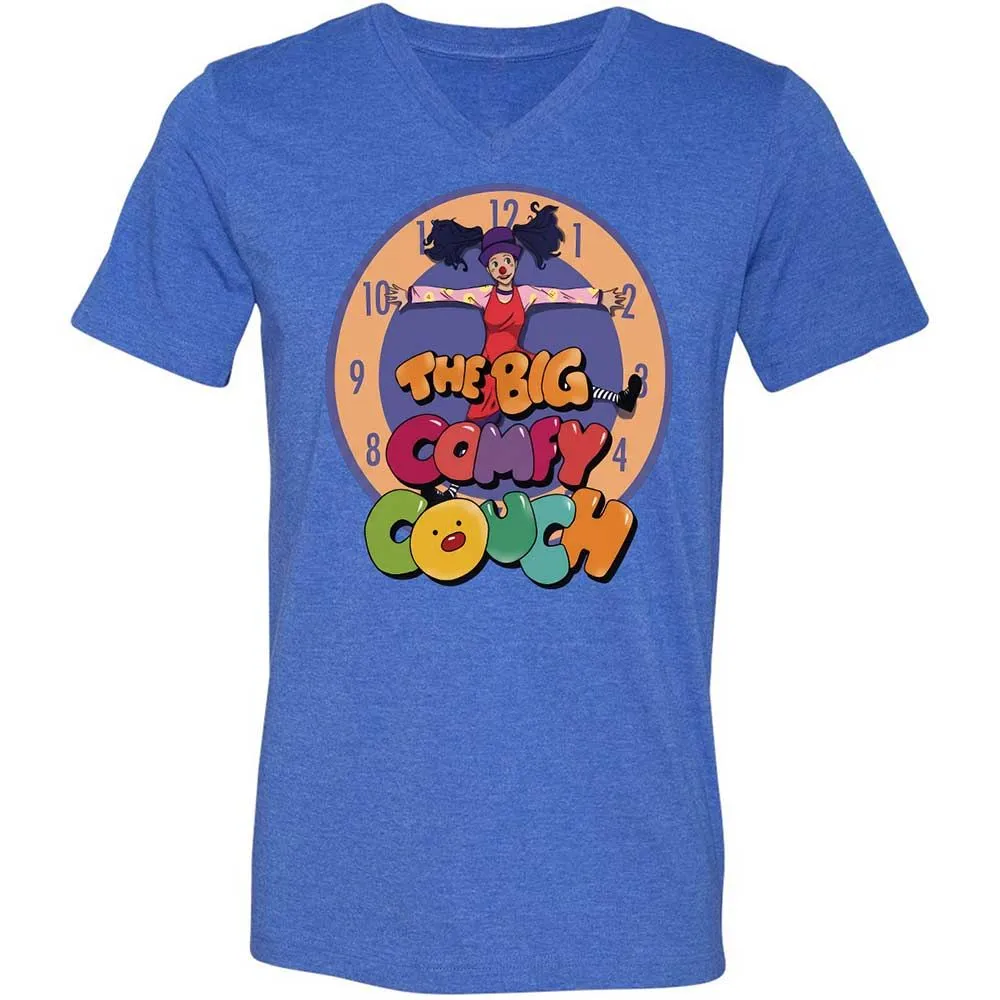 Unisex V-Neck T-Shirt - ZJXEPVL1 - Heather True Royal - 5