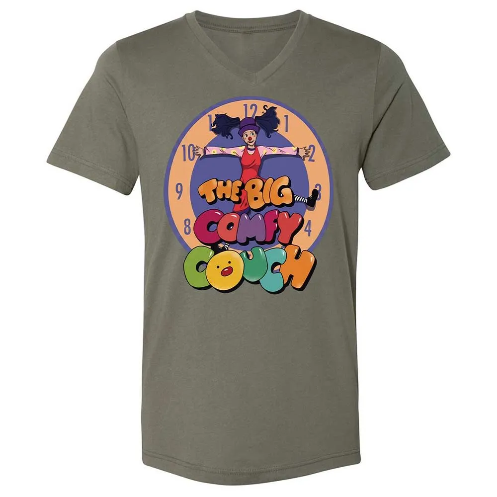 Unisex V-Neck T-Shirt - ZJXEPVL1 - Military Green - 11