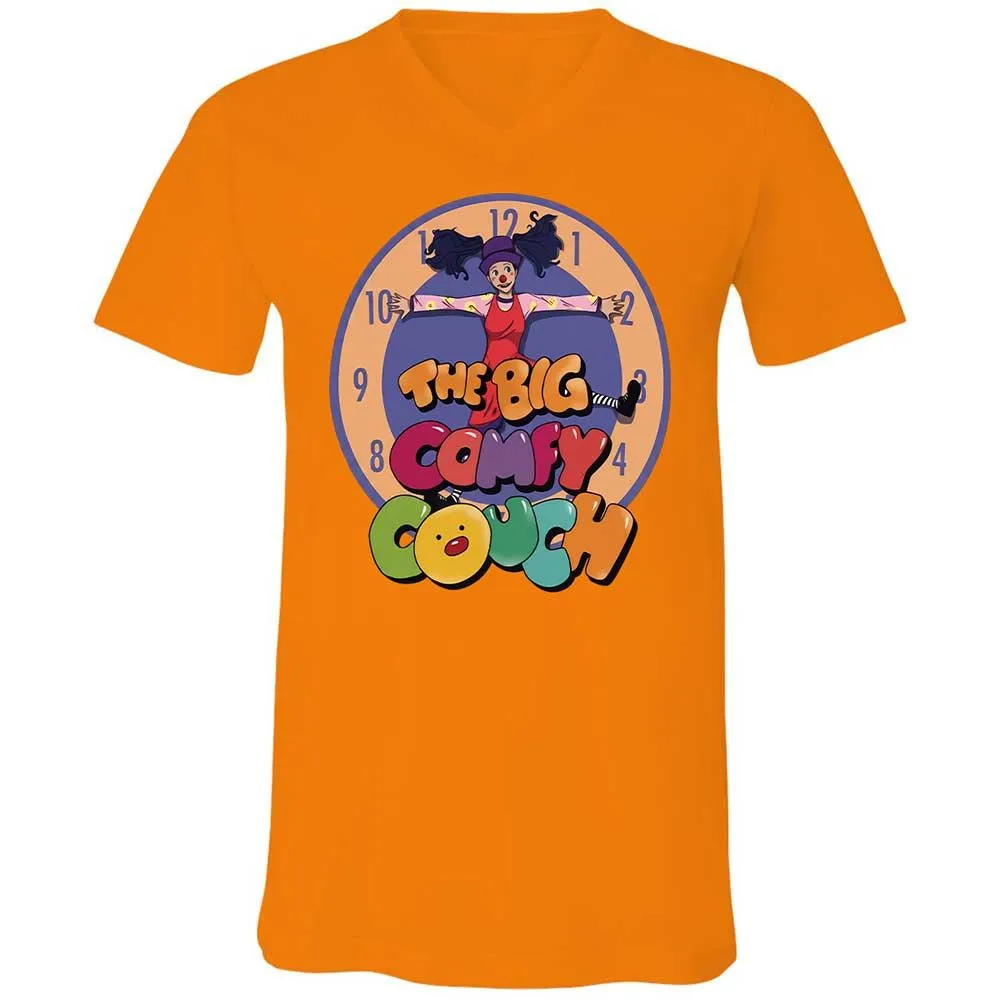 Unisex V-Neck T-Shirt - ZJXEPVL1 - Orange - 12